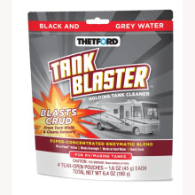 Thetford Tank Blaster - Level Sensor Cleaner - Black & Grey Waste Water Holding Tanks & Portable Tanks Cleaner - 4 x 1.6 oz Packets Thetford