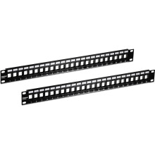 TRENDnet 24-Poorts Lege Keystone 1U Patch Panel, TC-KP24/2, 1U 19" Metaal Rackmount Behuizing