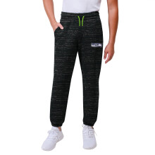 Ultra Game NFL Official Youth Super Soft Supreme Jogger Sweatpants, Seattle Seahawks, Black Snow, 14-16