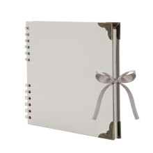 LOYAL BOOK Scrapbook (20 x 20 cm) 60 Seiten für DIY Alben, Hochzeiten und Familienfotos (grau)