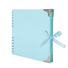 LOYAL BOOK Scrapbook (20 x 20 cm) 60 Pagina's Ideaal voor DIY Albums Bruiloften en Familie Foto's (blauw)