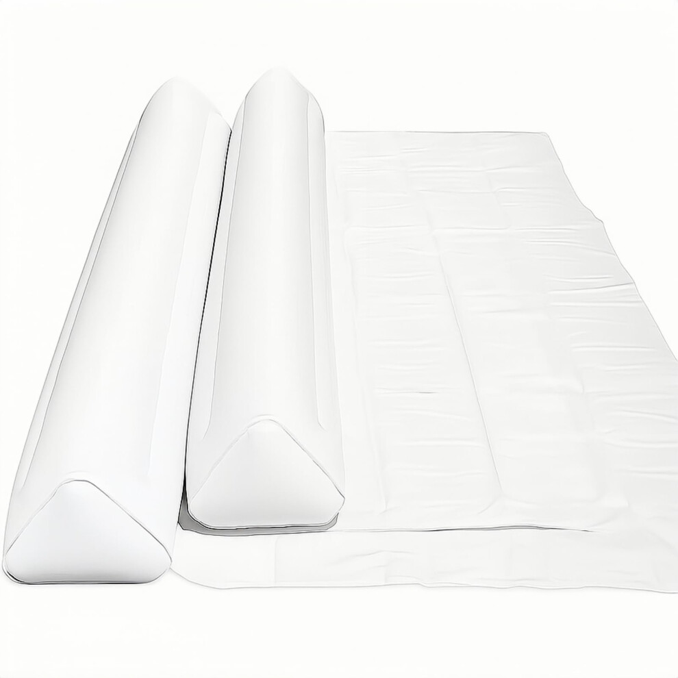 2-Pack Inflatable Bed Guard, 120Cm Inflatable Safe Rail For Toddlers Elderly, Secure Travel Bed Bumpers, Anti-Fall Cot Bed Barrier Guardrail, Sleep S Aevquas