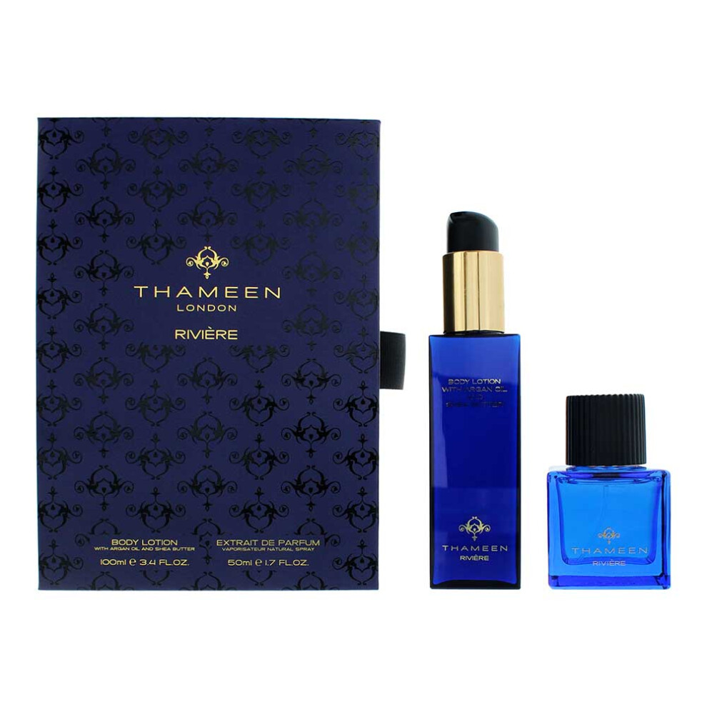 Thameen Riviere 50Ml Extrait De Parfum 50Ml Gift Set 100Ml Body Lotion For Unisex