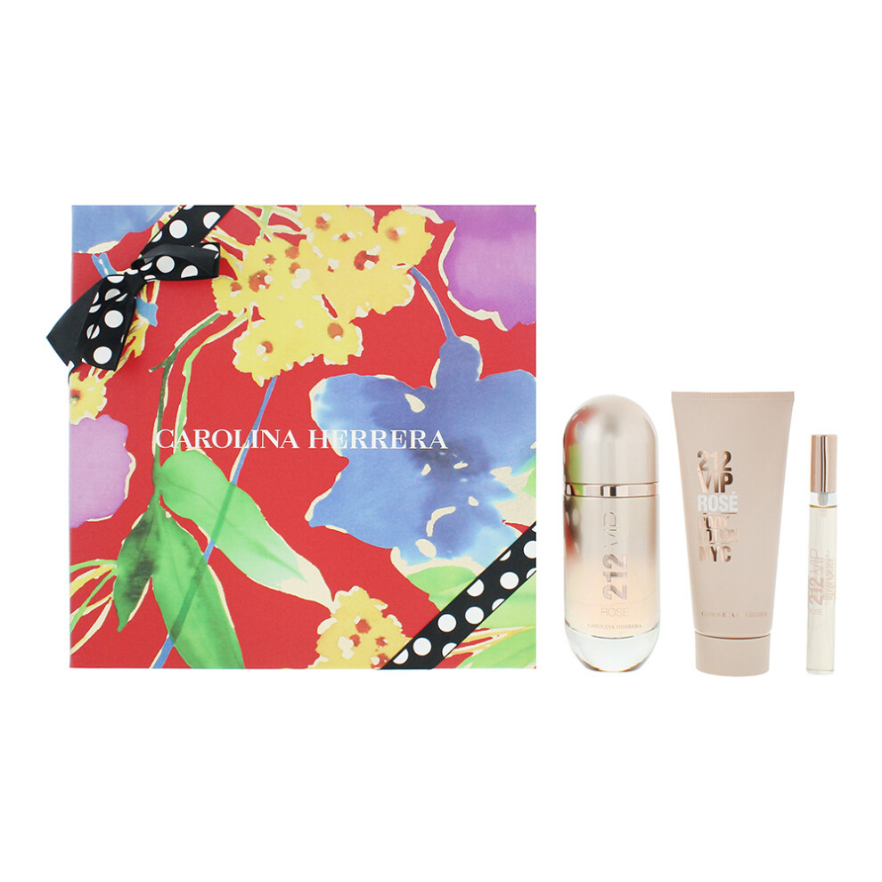 Carolina Herrera 212 Vip Rose Eau De Parfum Gift Set 80Ml Eau De Parfum + 10Ml Eau De Parfum + 100Ml Body Lotion - Image 6