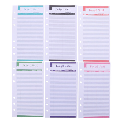 96Pcs Expense Budget Planner Paper for Personal Monthly Budget Control