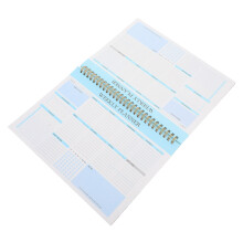 3Stk Wochenplaner Spiralgebunden Blau Robuster Organizer Notizblock