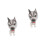 2Stk Graue Auto Schmuck Cartoon Hund Langlebig Deko 2