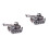 2Stk Silbernes Eisen Modell Militärischer Panzer Sammler 5