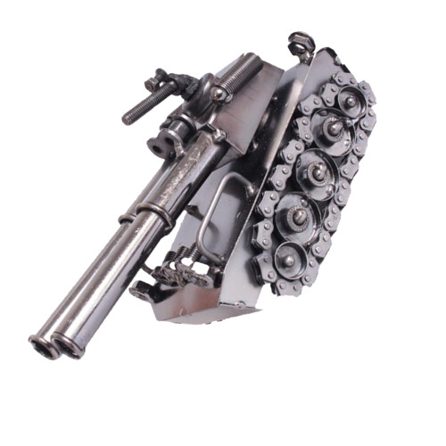 2Stk Silbernes Eisen Modell Militärischer Panzer Sammler