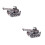 2Stk Silbernes Eisen Modell Militärischer Panzer Sammler 9