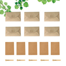 2Sets Braune DIY Kraftpapier Umschläge Handmade Vintage Party Zubehör