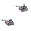 2Stk Silbernes Eisen Modell Militärischer Panzer Sammler 4