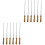 12Stk Grillbesteck Gabeln Mit Handlichem Holzgriff Silber 2