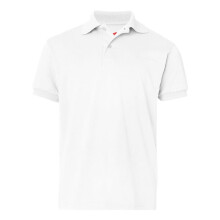 (S, White) Hanes Youth Ecosmart Jersey Polo