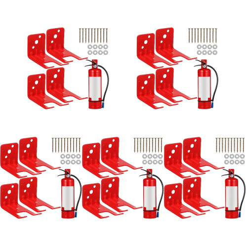 5Ensembles Support Extincteur Fer Rouge Montage Mural Compact 1