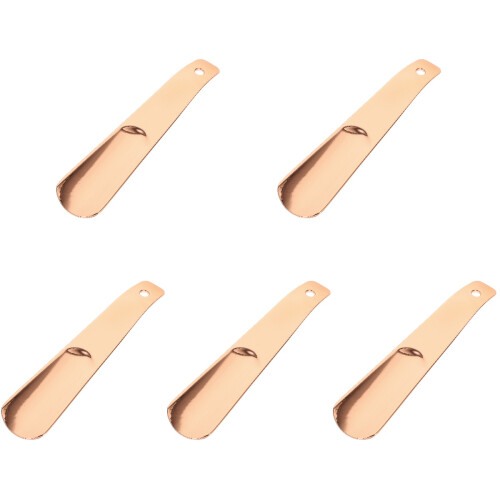 5Pièces Tire-Chaussures Portable Acier Rose Or 2