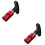 2Pièces Bougie Mécanique Auto Rouge Aluminium 8