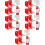 5Ensembles Support Extincteur Fer Rouge Montage Mural Compact 5