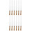 12Stk Grillbesteck Gabeln Mit Handlichem Holzgriff Silber 3