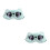 2Pièces Cache-Yeux Vert Clair Peluche Cartoon Confortable Pour 3