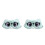 2Pièces Cache-Yeux Vert Clair Peluche Cartoon Confortable Pour 8