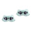2Pièces Cache-Yeux Vert Clair Peluche Cartoon Confortable Pour 9