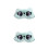2Pièces Cache-Yeux Vert Clair Peluche Cartoon Confortable Pour 7
