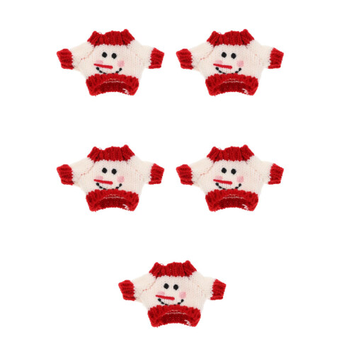 5Pièces Pulls En Peluche Assortis Accessoires Mode Pour 2
