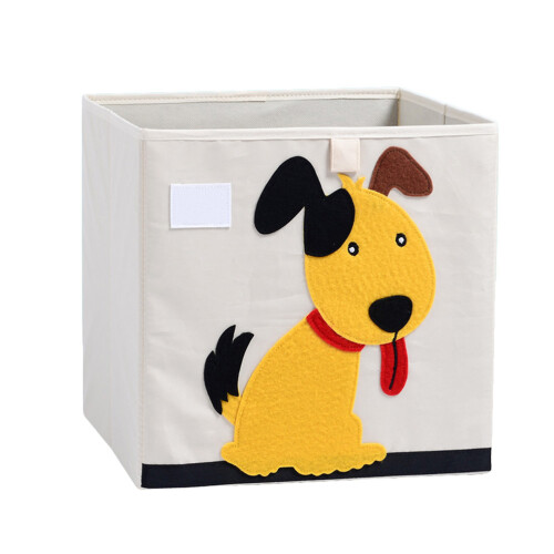 2Pièces Boîte De Rangement Beige Lavable Avec Motif