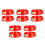 10Pièces Base Extincteur Rouge Luminescente Usage 4