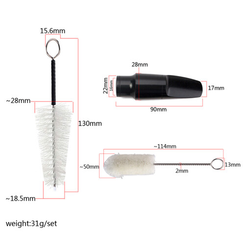 2Pièces Brosse Blanche Pour Embouchure De Saxophone Alto Accessoire 2
