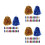 84Pièces Pom Poms Main Colorés Pour Cheerleading 8