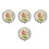 4Pièces Solide Multi Rose Voyage Portable Femme 4