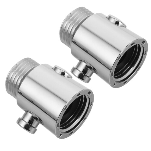 4Pièces Valve Bouton Arrêt Douche Rv Argentée Usage Facile 2