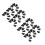 60Pcs Black Decorative Heart Pushpins Irregular Design for Cork Boards 5