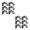 60Pcs Black Decorative Heart Pushpins Irregular Design for Cork Boards 8