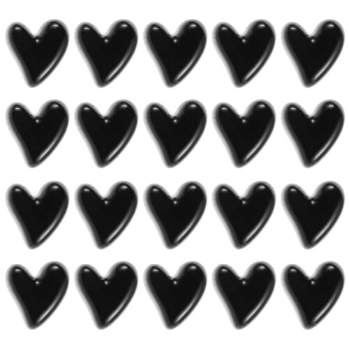 60Pcs Black Decorative Heart Pushpins Irregular Design for Cork Boards 1