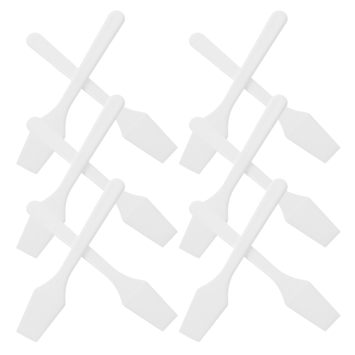 100Pcs White Plastic Makeup Spatulas Mini for Face Creams and Masks