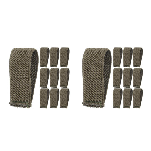 20Pcs Nylon Elastic Belt Keepers Olive Green Adjustable Strap Loops 2
