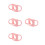 4Pièces Poignées Silicone Bébé Rose Design Adaptées 10