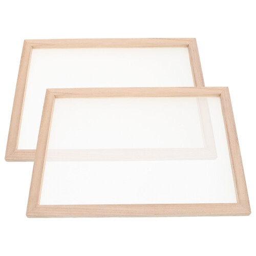 6Pièces Bois Beige Pour Papier Avec Cadre 2