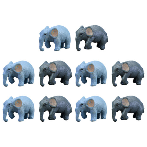 20Pcs Miniature Elephant Statues for DIY Micro Landscape Garden