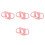 4Pièces Poignées Silicone Bébé Rose Design Adaptées 7
