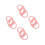 4Pièces Poignées Silicone Bébé Rose Design Adaptées 4