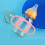 4Pièces Poignées Silicone Bébé Rose Design Adaptées 11
