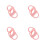 4Pièces Poignées Silicone Bébé Rose Design Adaptées 6
