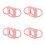 4Pièces Poignées Silicone Bébé Rose Design Adaptées 5