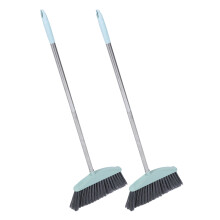 4Pièces Balais Robustes Bleus Manche Long Acier Nettoyage Intérieur