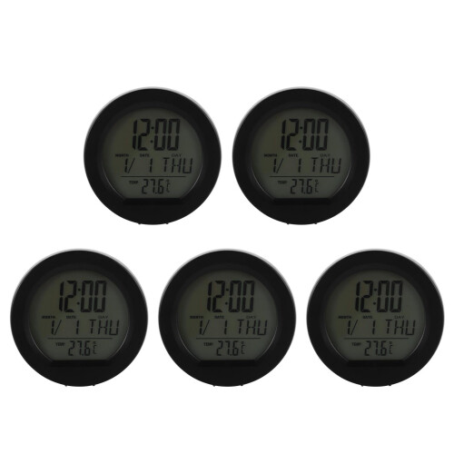 5Pièces Digitale Solaire Noire Précise Calendrier 1