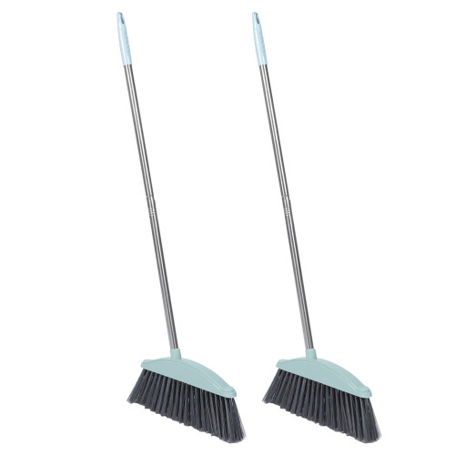 4Pièces Balais Robustes Bleus Manche Long Acier Nettoyage Intérieur 1